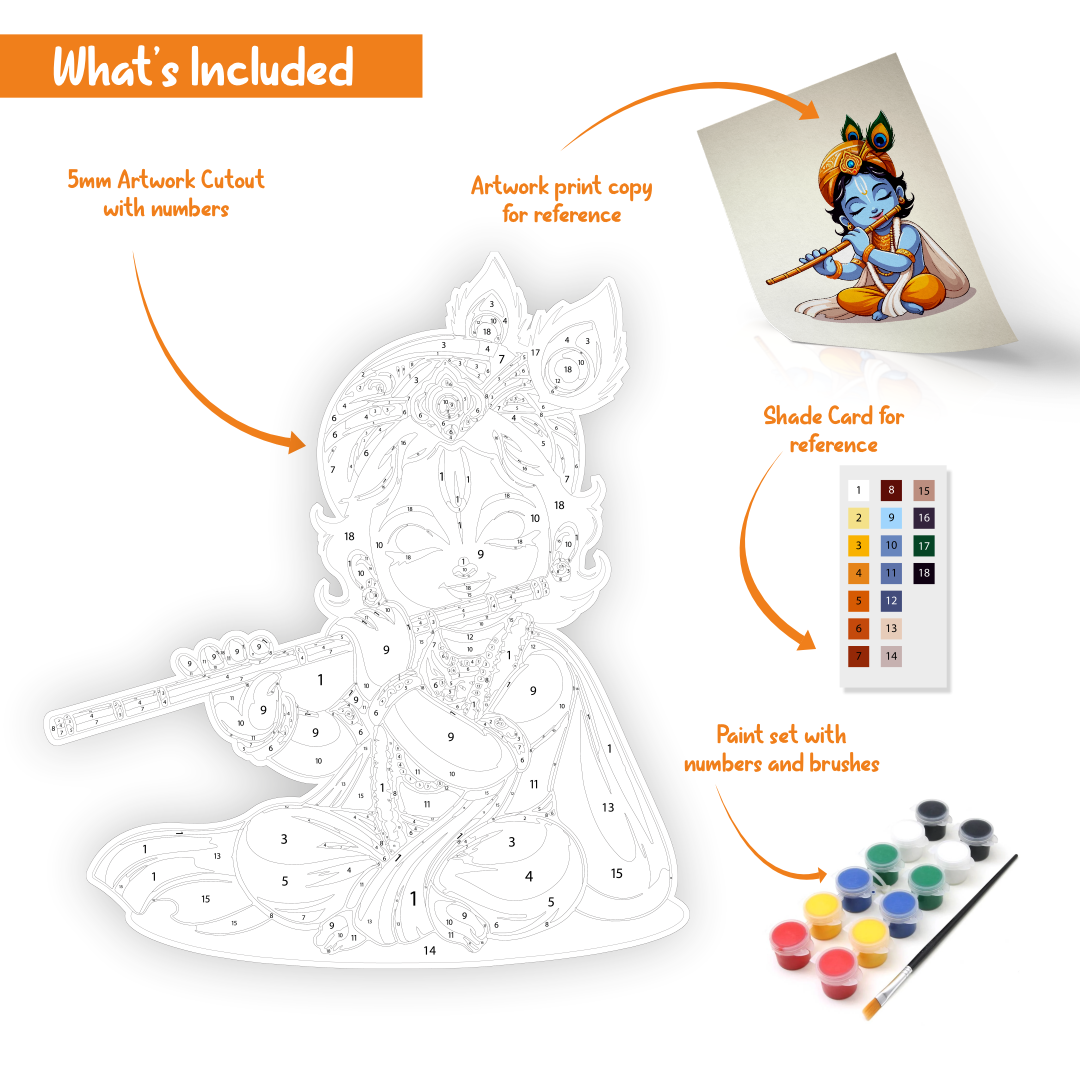 Little Krishna Cutout DIY painting kit