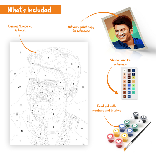 Power Star Puneeth Rajkumar, Paint-By-Numbers DIY kit