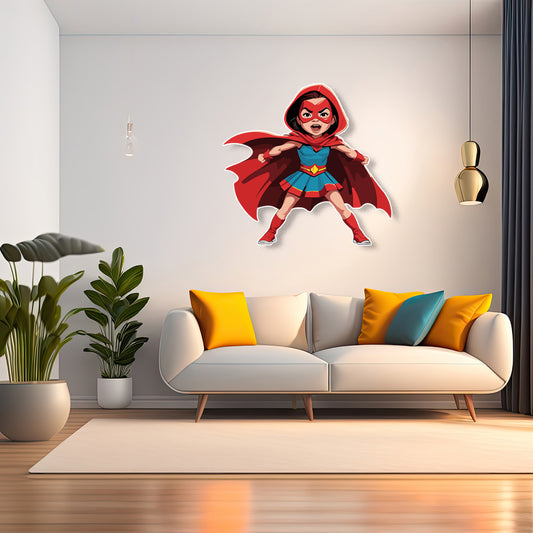 Cute Action Girl cutout DIY painting kit