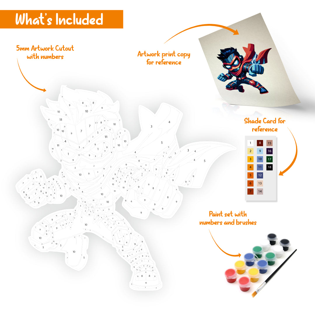 Super Hero cutout DIY painting kit