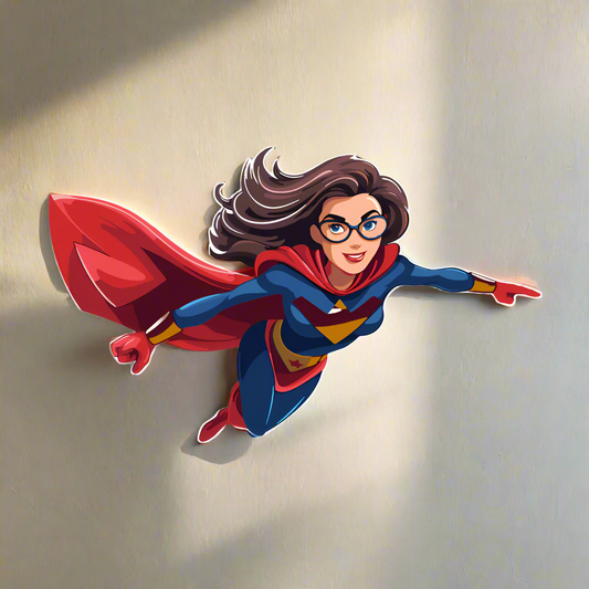 Super Girl inspired cutout DIY painting kit