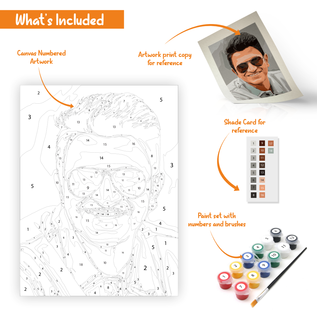 Puneeth Rajkumar, Paint-By-Numbers DIY kit