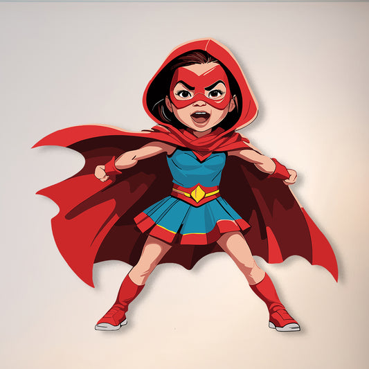 Cute Action Girl cutout DIY painting kit